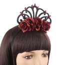 Vintage Women Girl Rose Hair Hoop Headband Bride Prom Banquet Hair Accessory