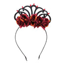 Vintage Women Girl Rose Hair Hoop Headband Bride Prom Banquet Hair Accessory