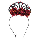 Vintage Women Girl Rose Hair Hoop Headband Bride Prom Banquet Hair Accessory