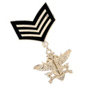 Retro Mens Gold Brooch Pins Arrowhead Lapel Pin Shield Army Badge Decoration