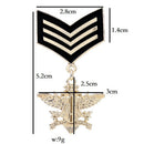 Retro Mens Gold Brooch Pins Arrowhead Lapel Pin Shield Army Badge Decoration