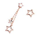 Chic Women Asymmetric Pentagram Earrings Long Drop Party Prom Jewelry Gifts
