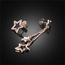 Chic Women Asymmetric Pentagram Earrings Long Drop Party Prom Jewelry Gifts