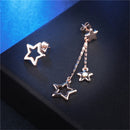 Chic Women Asymmetric Pentagram Earrings Long Drop Party Prom Jewelry Gifts