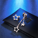 Chic Women Asymmetric Pentagram Earrings Long Drop Party Prom Jewelry Gifts