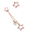 Chic Women Asymmetric Pentagram Earrings Long Drop Party Prom Jewelry Gifts