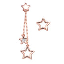Chic Women Asymmetric Pentagram Earrings Long Drop Party Prom Jewelry Gifts