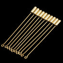 10 Piece 7.1cm Long Needle Plug Lapel Stick Hat Scarf Brooch Boutonniere Pin