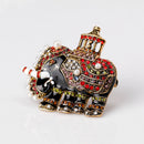 Vintage Tribe Elephant Crystal Pearl Brooch Pin Animal Wedding Party Jewelry