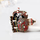 Vintage Tribe Elephant Crystal Pearl Brooch Pin Animal Wedding Party Jewelry