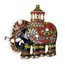 Vintage Tribe Elephant Crystal Pearl Brooch Pin Animal Wedding Party Jewelry