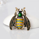 Rhinestone Abdomen Flying Bee Bug Fashion Natural Inesct Pin Brooch