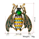 Rhinestone Abdomen Flying Bee Bug Fashion Natural Inesct Pin Brooch