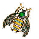 Rhinestone Abdomen Flying Bee Bug Fashion Natural Inesct Pin Brooch