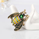 Rhinestone Abdomen Flying Bee Bug Fashion Natural Inesct Pin Brooch