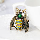 Rhinestone Abdomen Flying Bee Bug Fashion Natural Inesct Pin Brooch