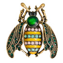 Rhinestone Abdomen Flying Bee Bug Fashion Natural Inesct Pin Brooch
