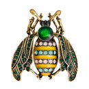 Rhinestone Abdomen Flying Bee Bug Fashion Natural Inesct Pin Brooch
