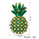 Lovely Green Leaves Pineapple Lapel Pin Badge Corsage Ladies Rhinestone Fruit Brooch Wedding Party Jewelry Gift