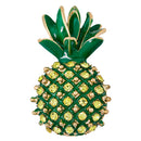 Lovely Green Leaves Pineapple Lapel Pin Badge Corsage Ladies Rhinestone Fruit Brooch Wedding Party Jewelry Gift