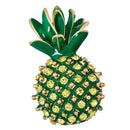 Lovely Green Leaves Pineapple Lapel Pin Badge Corsage Ladies Rhinestone Fruit Brooch Wedding Party Jewelry Gift