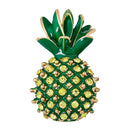 Lovely Green Leaves Pineapple Lapel Pin Badge Corsage Ladies Rhinestone Fruit Brooch Wedding Party Jewelry Gift
