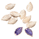 10pcs Purple Enamel Leaf Pendant DIY Charms Beads fit Necklace Bracelet