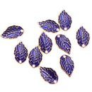10pcs Purple Enamel Leaf Pendant DIY Charms Beads fit Necklace Bracelet