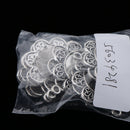 Pack of 10 Vintage Silver Round Charm Pendants Bezel Trays Jewelry Making Supplies 2