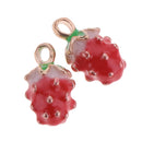 10 Pcs Strawberry Fruit Pendant Earring Women Fruit Accessories Alloy Unisex Fashion Jewelry Making Gift