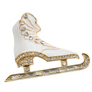 Vintage Crystal Ice Skate Skating Pin Brooch Fashion Jewelry for Women Dress Shirt Accessories 3d White