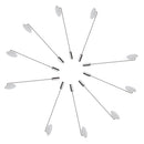 10 Piece Blank Tray Glue On Pad Lapel Stick Pin DIY Clutch Boutonniere Pins