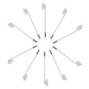 10 Piece Blank Tray Glue On Pad Lapel Stick Pin DIY Clutch Boutonniere Pins