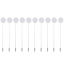 10pcs Blank Tray 1.5cm Glue On Pad Lapel Stick Suit Tuxedo Collar Pin Unisex