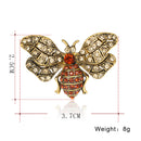 Bee Brooch Female Orange Rhinestone Insect Wing BUg Hijab Lapel Collar Pin