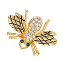 Enamel Gold Rhinestone Honeybee Brooch Insect Bug Boutonniere Pin Jewelry