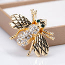 Enamel Gold Rhinestone Honeybee Brooch Insect Bug Boutonniere Pin Jewelry