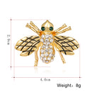 Enamel Gold Rhinestone Honeybee Brooch Insect Bug Boutonniere Pin Jewelry