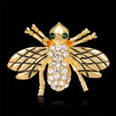 Enamel Gold Rhinestone Honeybee Brooch Insect Bug Boutonniere Pin Jewelry