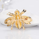 Enamel Gold Rhinestone Honeybee Brooch Insect Bug Boutonniere Pin Jewelry
