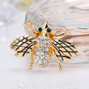 Enamel Gold Rhinestone Honeybee Brooch Insect Bug Boutonniere Pin Jewelry