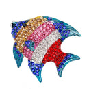Colorful Rhinestone Animal Fish Wedding Brooches Collar Lapel Pin Jewelry