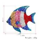 Colorful Rhinestone Animal Fish Wedding Brooches Collar Lapel Pin Jewelry