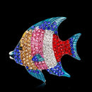 Colorful Rhinestone Animal Fish Wedding Brooches Collar Lapel Pin Jewelry