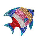 Colorful Rhinestone Animal Fish Wedding Brooches Collar Lapel Pin Jewelry