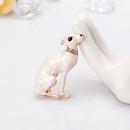 Cute Enamel Rhinestone White Dog Animal Brooch Women Kids Jewelry Decor Gift