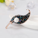 Cute Pearl Leaf Shape Brooches Pins Women Clothes Jewelry Decoration