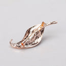 Cute Pearl Leaf Shape Brooches Pins Women Clothes Jewelry Decoration