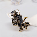 Fashion Women Alloy Enamel Exquisite Cute Owl Animal Brooch Pin Jewelry Gift