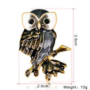 Fashion Women Alloy Enamel Exquisite Cute Owl Animal Brooch Pin Jewelry Gift